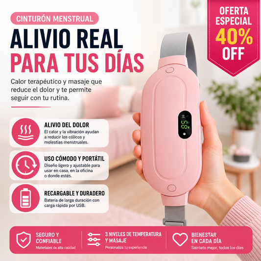 CINTURÓN TÉRMICO MENSTRUAL RECARGABLE - Que tu periodo no decida cómo será tu día
