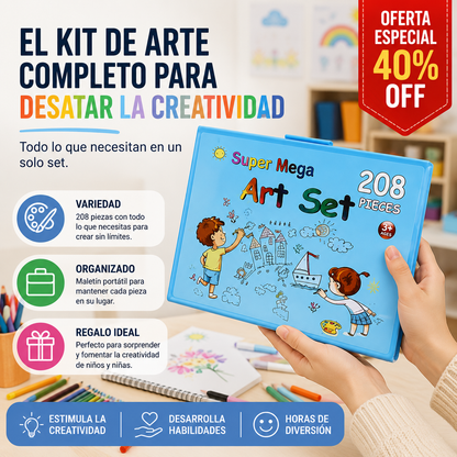 MALETÍN ART SET 208 PIEZAS  -  Menos Pantallas. Más Imaginación.